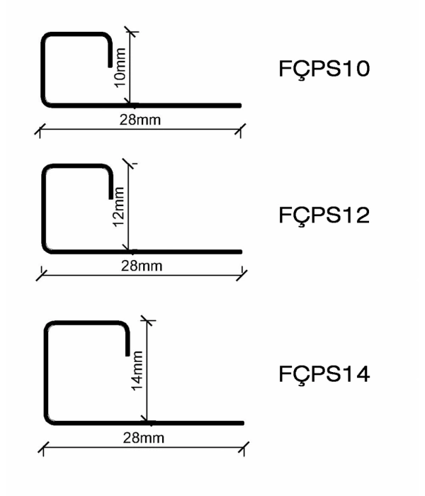 FÇPS1230-12 MM PASLANMAZ SERAMİK PROFİLİ 270 CM SATİNE