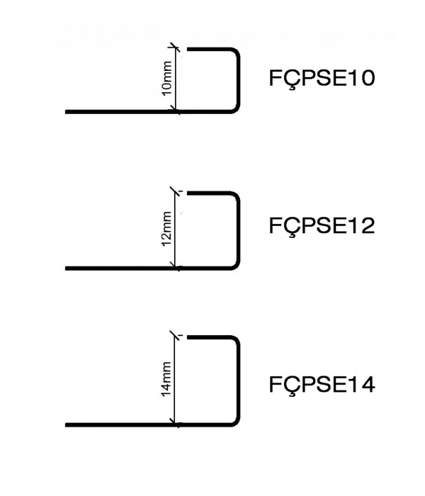 FÇPSE1420-2-14 MM KARE PASL. FAYANS ÇITASI AYNA SARI 244 CM
