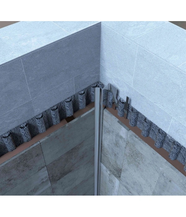 FÇPSİ1010 - AYNA KROM İÇ KÖŞE PASLANMAZ FAYANS PROFİLİ