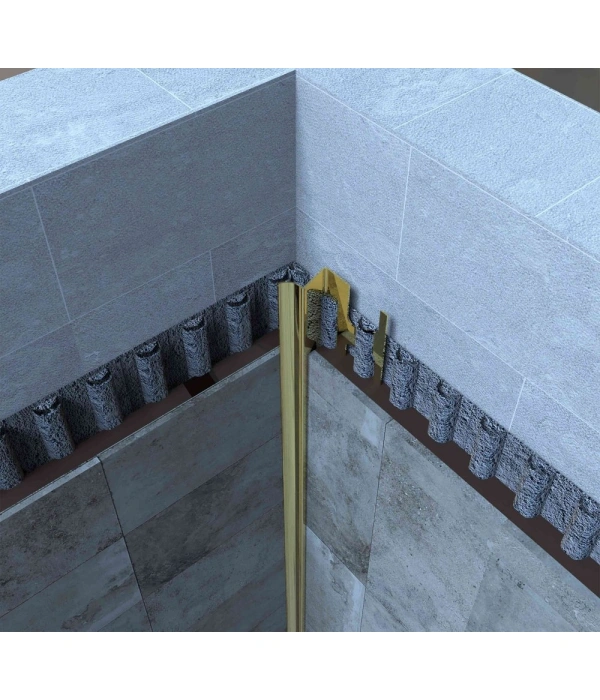 FÇPSİ1420 - AYNA SARI İÇ KÖŞE PASLANMAZ FAYANS PROFİLİ