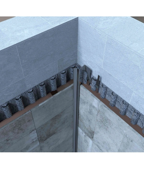 FÇPSİ1470 - AYNA SİYAH İÇ KÖŞE PASLANMAZ FAYANS PROFİLİ