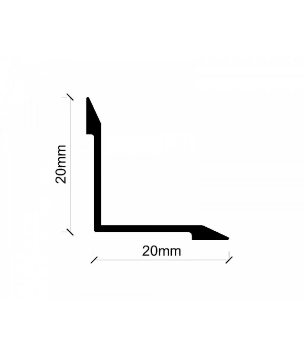 FKİK20- 20x20 MM ALÜM.İÇ BÜKEY KÖŞEBENT MAT ELOKSAL 270 CM