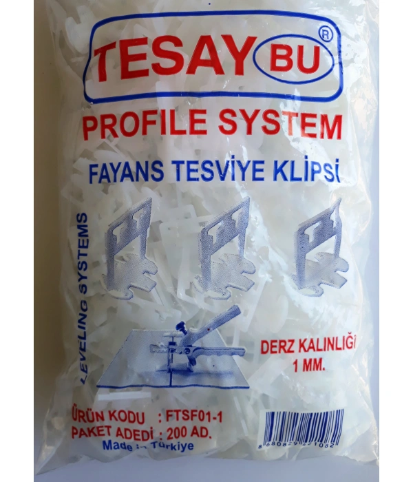 FTSF0102 - 1mm Fayans Tesviye Klips(200 lu)