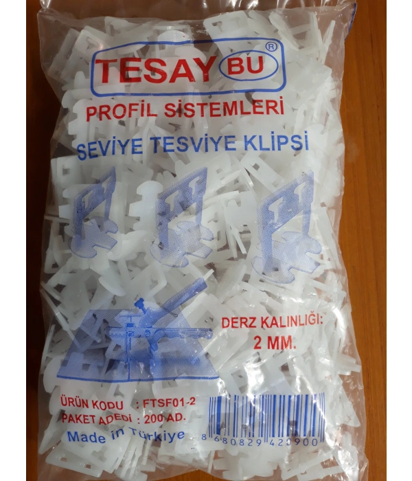 FTSF0102 - 2mm Fayans Tesviye Klipsi(200 lu)