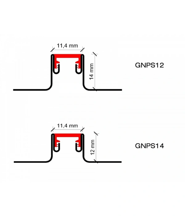 GNPS14-01 PASLANMAZ ÇELİK GENLEŞME PROFİLİ SİYAH