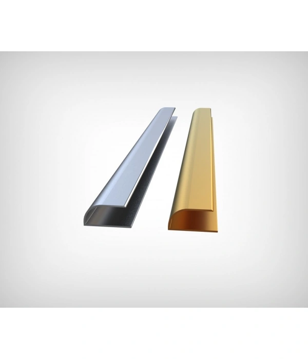 LBDP08 - 8 MM OVAL LAMİNAT PARKE BİTİM PROFİLİ SARI ELOKSAL 270 CM