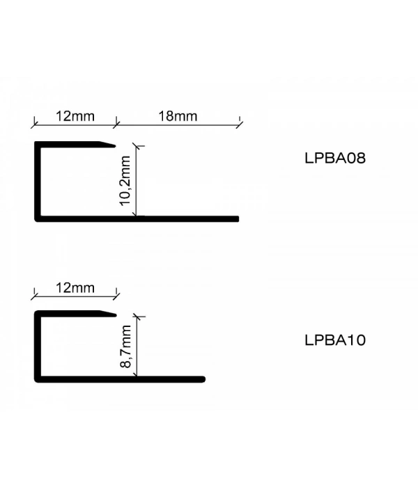 LBPA10- 10 MM LAMİNAT PARKE BİTİM PROFİLİ SARI ELOKSAL 270 CM