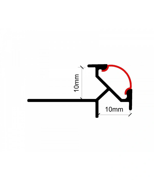 LDFAK10 - 10 MM LEDLİ DIŞ KÖŞE SERAMİK PROFİLİ POLİKARBON KAPAK 270CM