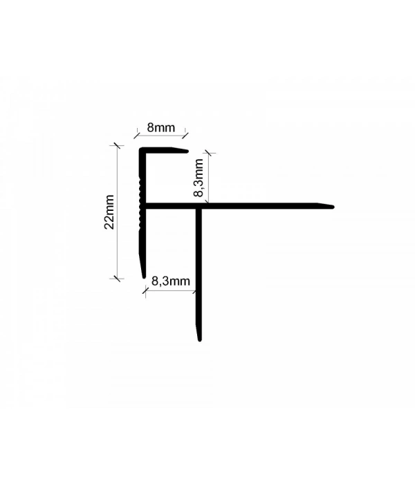 LPBR08 -8 MM LAMİNANT PARKE BURUNLUĞU 270 CM