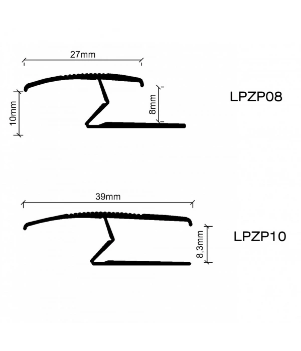 LPZP08 - 27 MM LAMİNANT PARKE Z PROFİLİ SARI ELOKSAL 270 CM