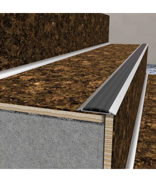 PKPR50 PVC BANTLI KAYDIRMAZLIK PROFİLİ MAT ELOKSAL 270 CM