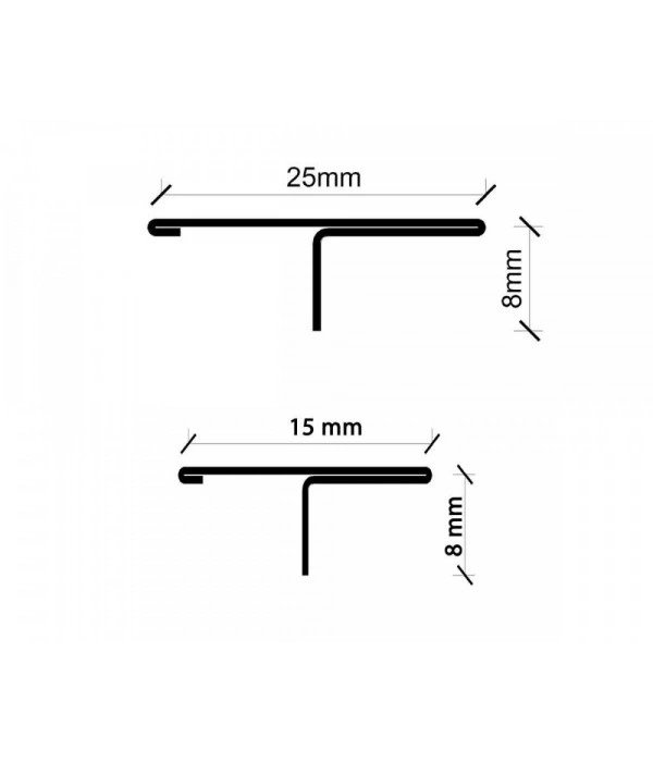 PSTPR2520 - (AYNA SARI) PASLANMAZ T PROFİLİ