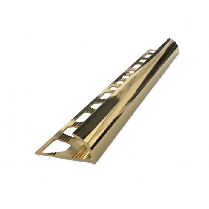 FÇDYK10- 10 MM PARLAK ALÜM.YARIM AY KÖŞE SERAMİK PROFİLLERİ 270 CM