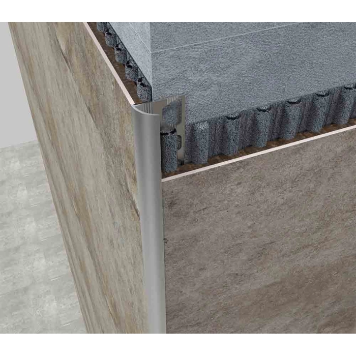 FÇDY10 - 10 MM MAT  ALÜM.YARIM AY KÖŞE SERAMİK PROFİLLERİ 270 CM