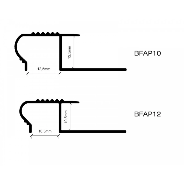 BFAP12 MM İKİ YÖNLÜ ALM.BASAMAK PROFİLİ 250 CM