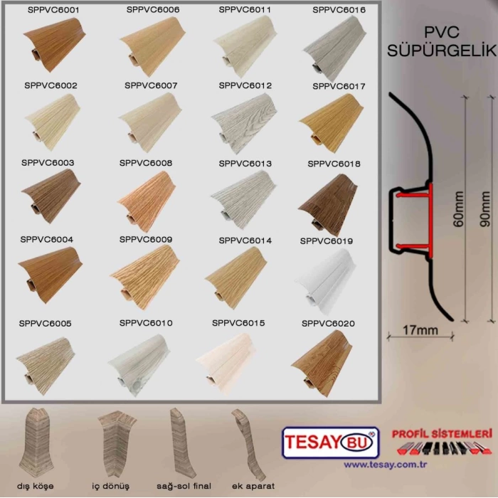 60 MM PVC SÜPÜRGELİK 250 CM