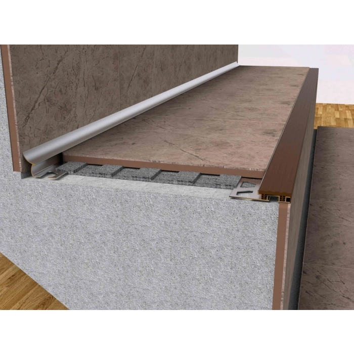 BAPV13 - 13 MM PVC BANTLI MERDİVEN BASAMAK PROF. 250 CM SİYAH