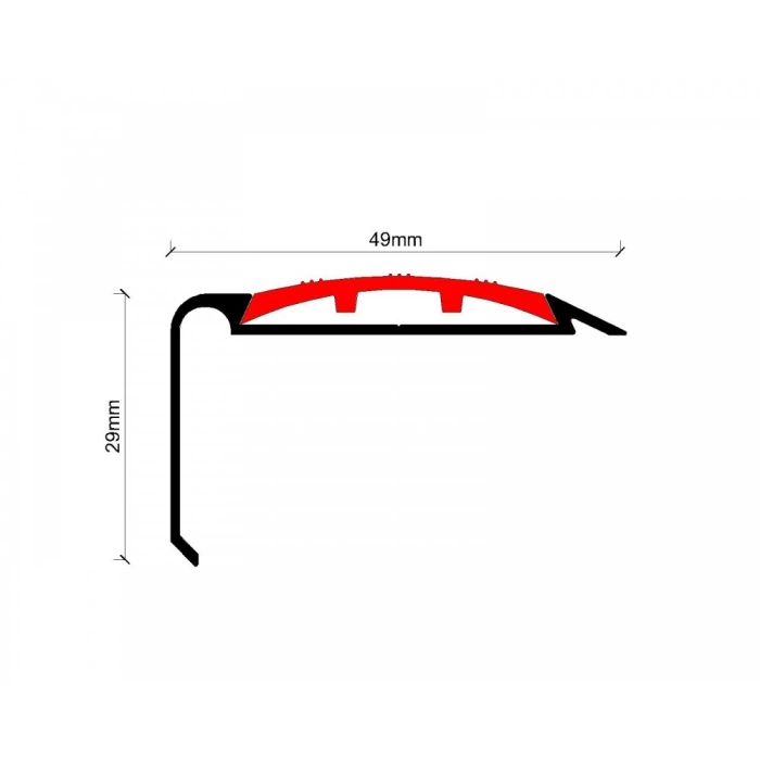 BHBP01 - PVC BANTLI HALI-PARKE BASAMAK PROFİLİ KAHVE 270 CM