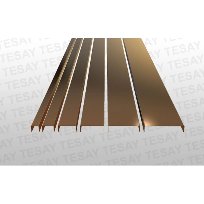 BRCL2360-  23 mm Paslanmaz Çelik Bordür 270 CM(Ayna Bakır)
