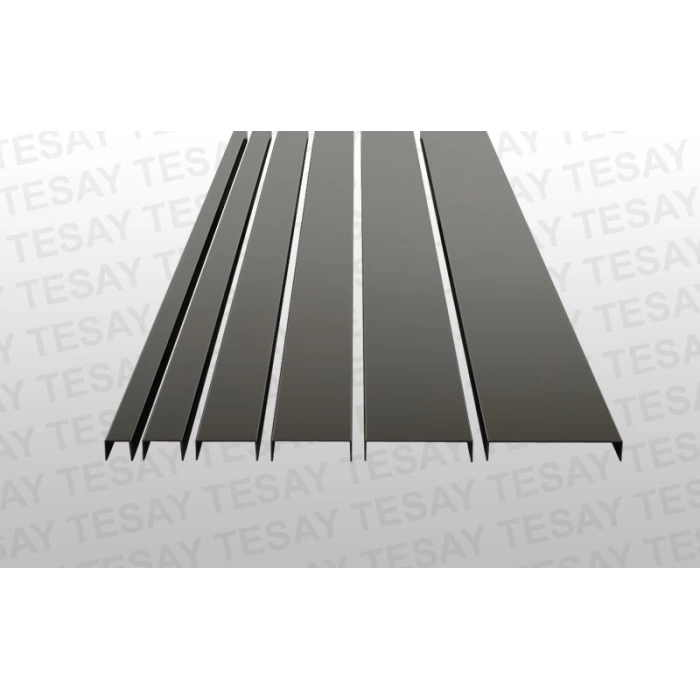 BRCL2370 23 mm paslanmaz çelik bordür profili ( Ayna siyah )
