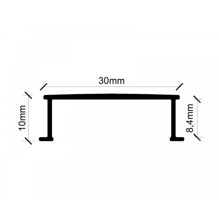 BRDA3040 - 30 mm Düz Bordür Profili