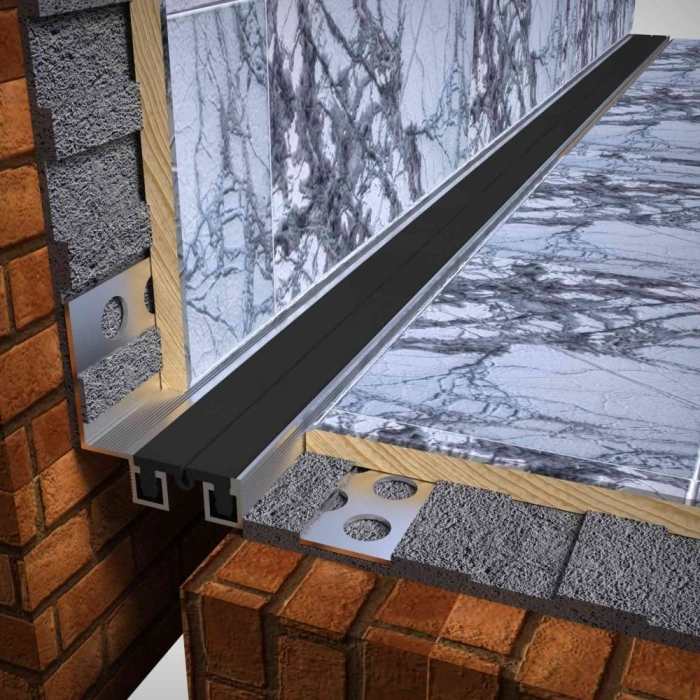 DLTA3020 -30 mm SERAMİK ALTI DUVAR ZEMİN DİLATASYON PROFİLİ