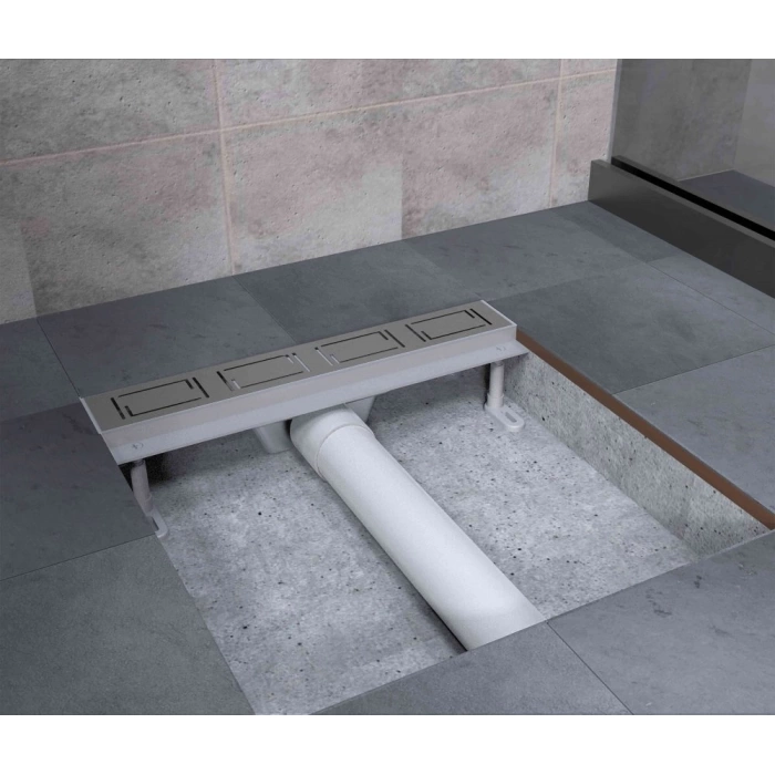 DSTSY5034- Duş Kanalı 50 CM(Grek Desen Kapak)     SATİNE MAT