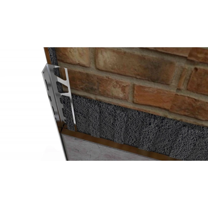 FÇBAK14- 14 MM ALÜM.SERAMİK BİTİM PROFİLİ KROM PARLAK 270 CM