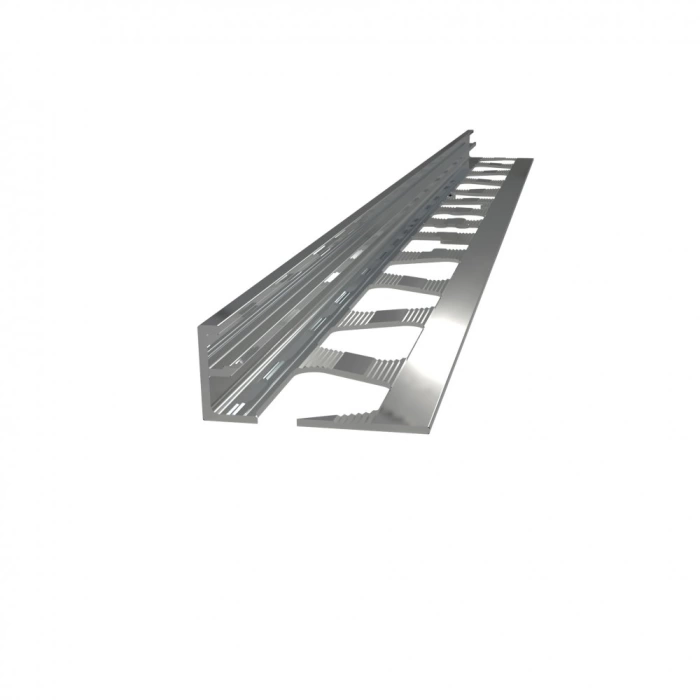 FÇBTK10 - 10 MM ALÜM.TIRNAKLI SERAMİK BİTİM PROFİLİ PARLAK KROM 270 CM
