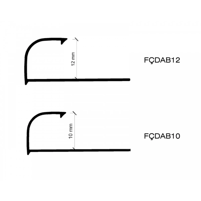 FÇDAB10 10MM ALÜM.BOYALI DIŞ KÖŞE SERAMİK PROFİLLERİ 270 CM