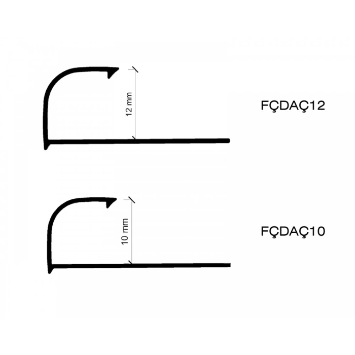FÇDAÇ10 -10 MM ALÜMİNYUM BAKIR FAYANS PROFİLİ