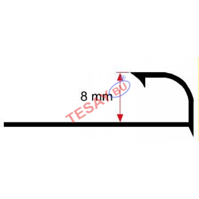 FÇDP08 - 8 mm PVC Dış Köşe Fayans Profili