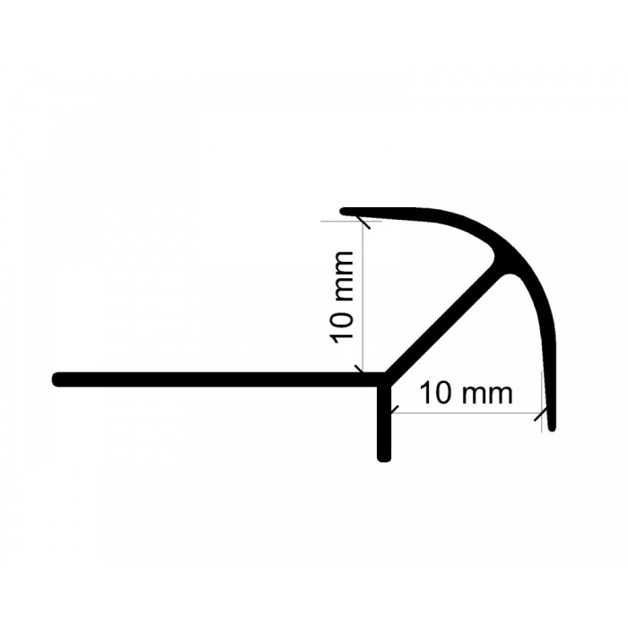 FÇKA10 - 10 MM İKİ YÖNLÜ ALÜM.DIŞ KÖŞE SERAMİK PROFİLLERİ 270 CM