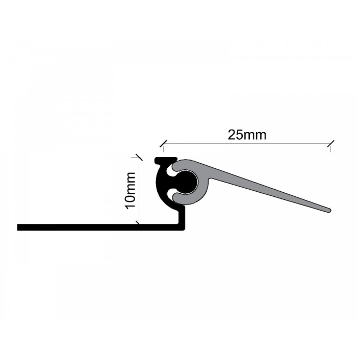 FKFA10 - 10 MM SERAMİK AYARLI KOT FARKI PROFİLİ MAT ELOKSAL 270 CM