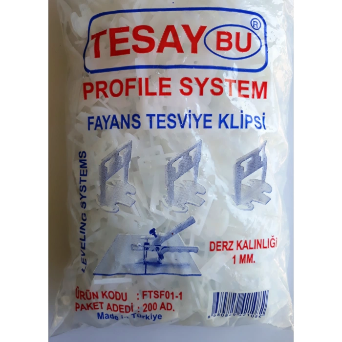 Tesay 1mm Fayans Tesviye Klips(200 lü)