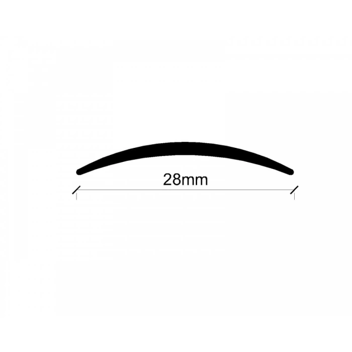 GPRA28 - 28 MM ALÜM. GEÇİŞ PROFİLİ VİDA DELİKLİ MAT ELOKSAL 270 CM