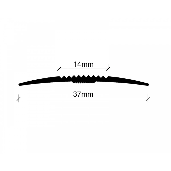 GPRA37- 37 MM ALÜM. GEÇİŞ PROFİLİ VİDA DELİKLİ MAT ELOKSAL 270 CM