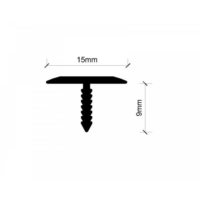 GPRT15 - 15 MM ALÜM T PROFİLİ MAT ELOKSAL 270 CM