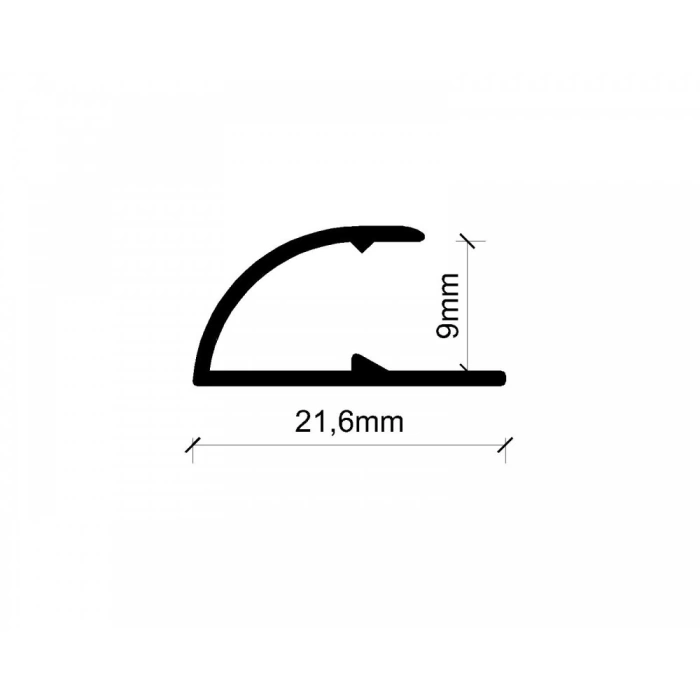HBPA09 - HALI BİTİM PROFİLİ MAT ELOKSAL 270 CM