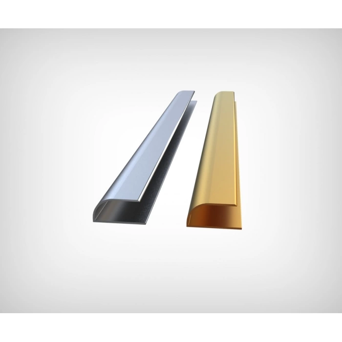 LBDP08 - 8 MM OVAL LAMİNAT PARKE BİTİM PROFİLİ SARI ELOKSAL 270 CM