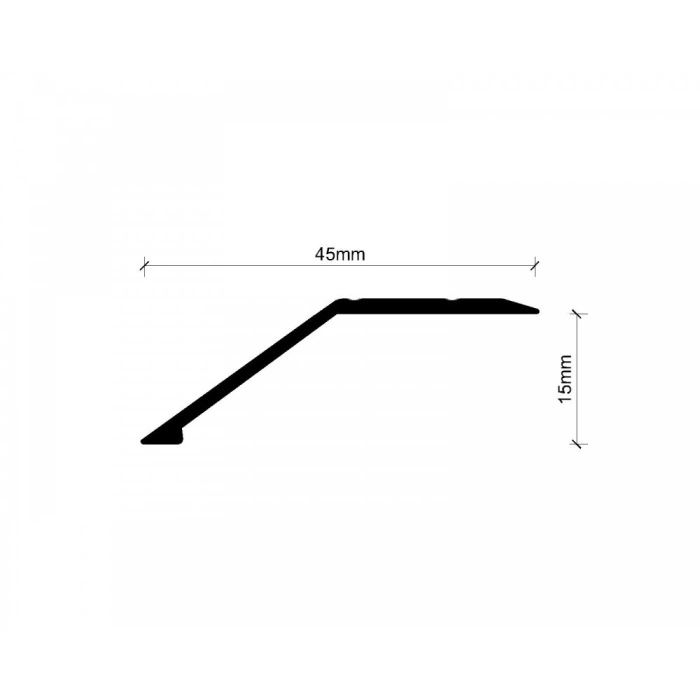 LKFA15- 15 MM LAMİNANT KOT FARKI PROFİLİ MAT ELOKSAL 270 CM