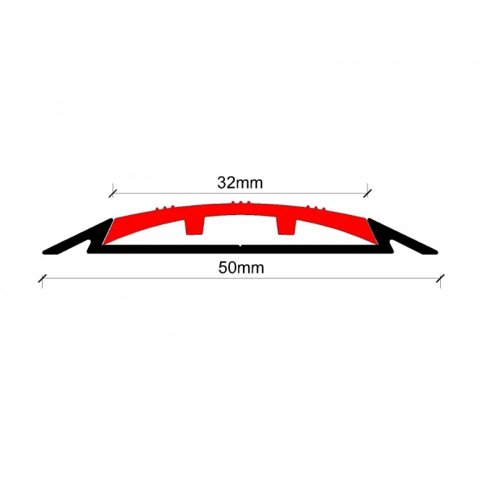 PKPR50 PVC BANTLI KAYDIRMAZLIK PROFİLİ SARI MAT ELOKSAL 270 CM