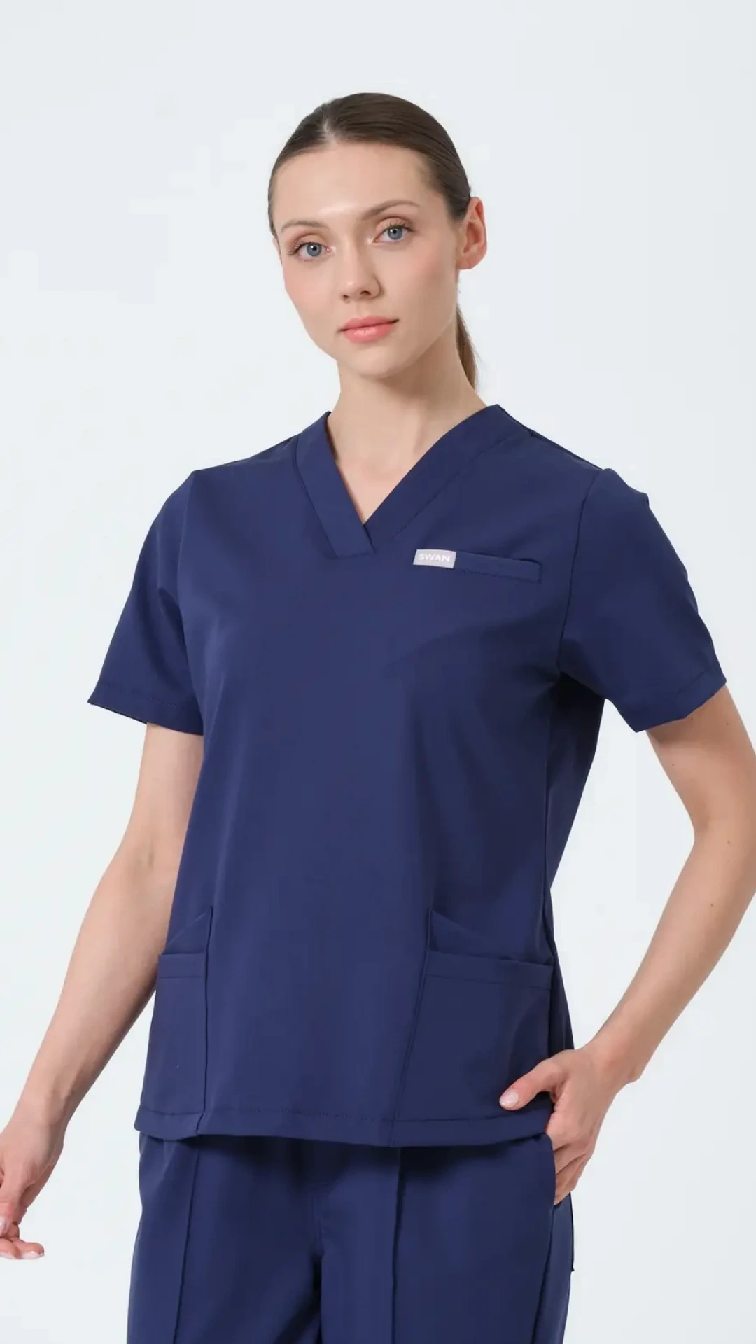 SWAN UNIFORM Patrıot Blue (Lacivert) Hemşire Üst Üniforma (Elıte)