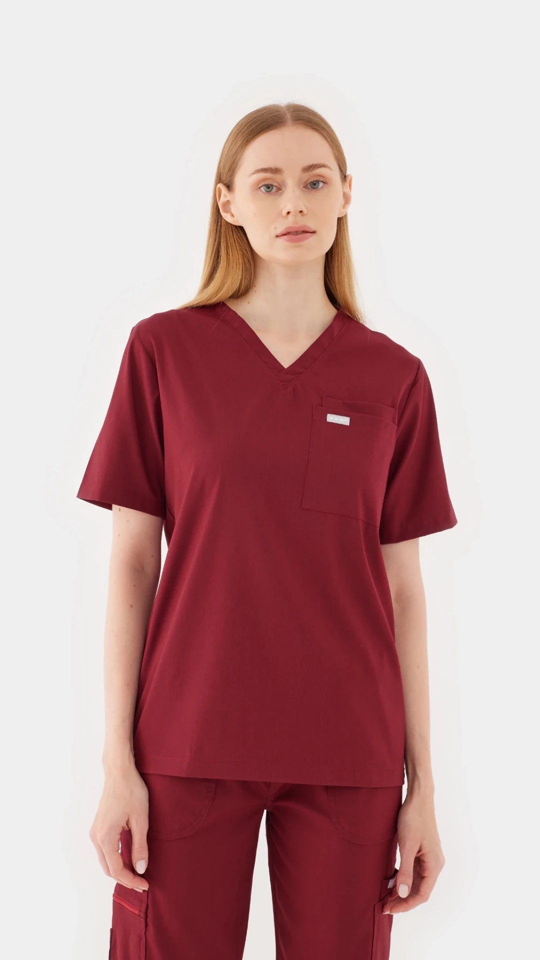 L Y O N -  Bordo Kadın Üst Üniforma (Oversize)