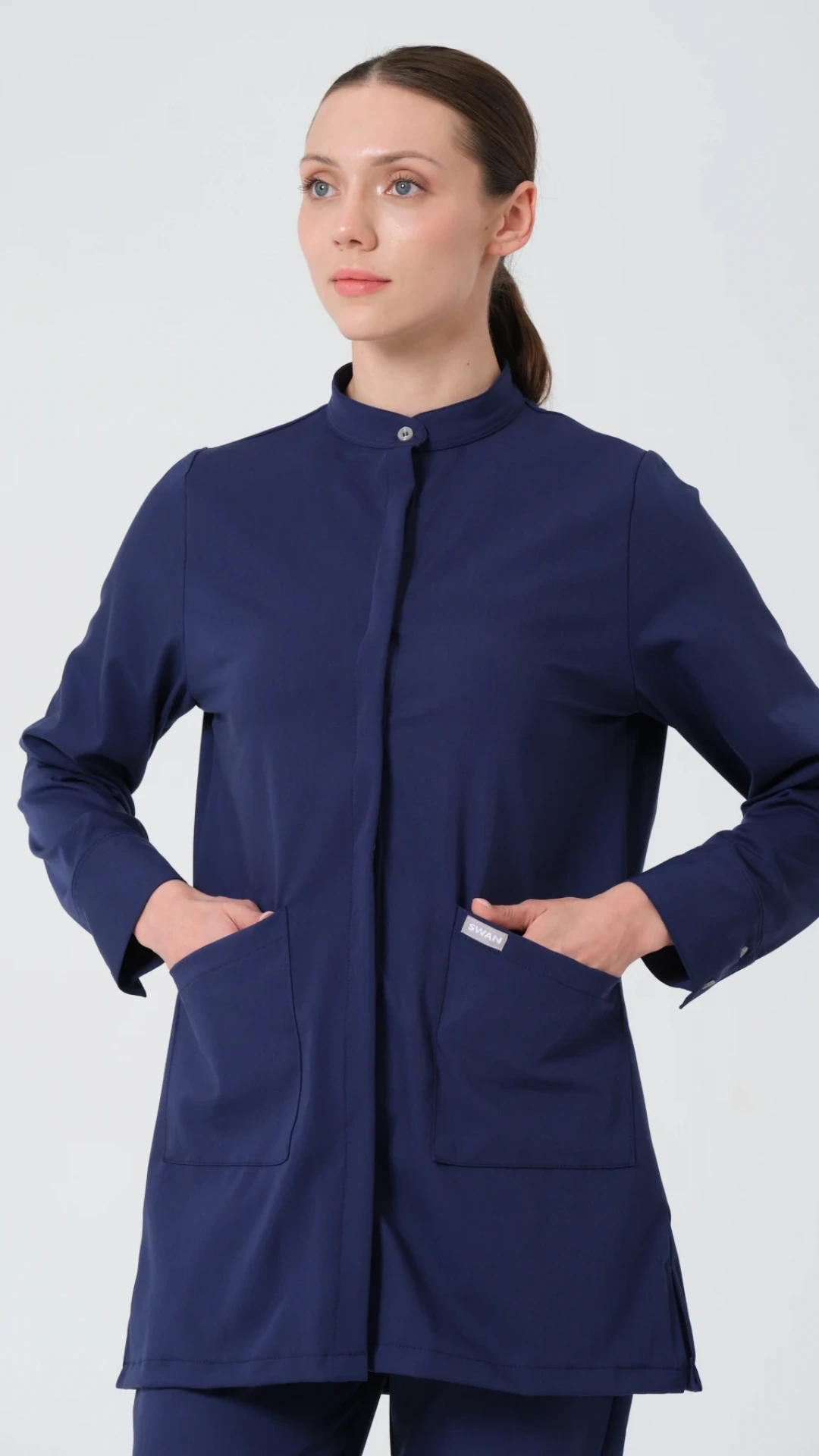 Patrıot Blue -Hemşire Tesettür Üst Üniforma  (Elıte)