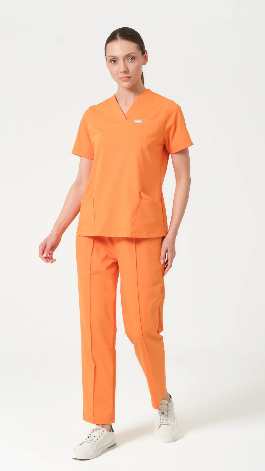 Turuncu- Klinik Destek İşçi Üst Üniforma (Elıte)
