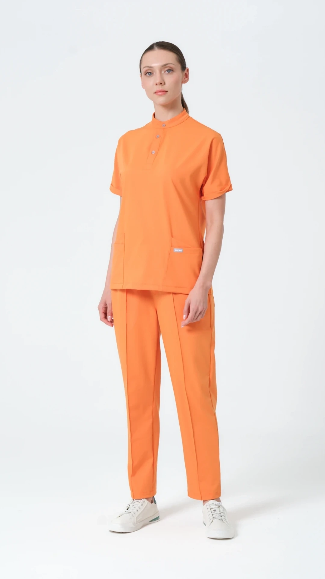 Turuncu- Klinik Destek İşçi Üst Üniforma (Elıte)