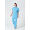 Alaska Blue - Doktor & Diş Heikimi Tesettür Üst Üniforma (Elıte)