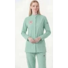 Mint - Yeşili Aile Sağlığı Çalışanları Tesettür Üniforma Takım (.Uzu Kol)