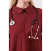Rosa - Bordo Kadın Tesettür Üst Üniforma